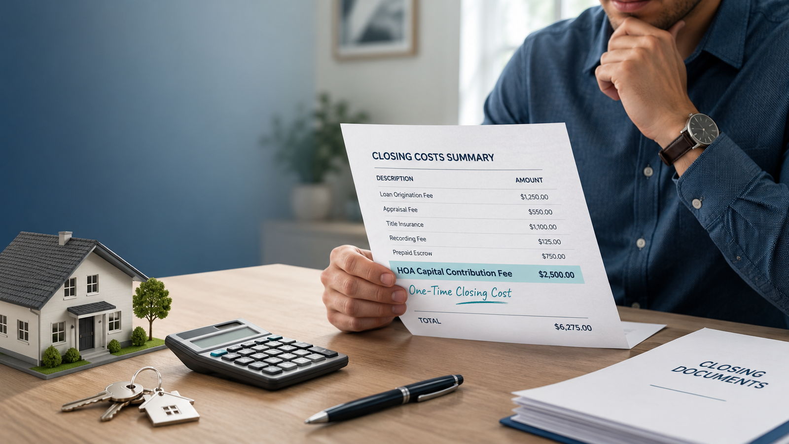 HOA capital contribution fees