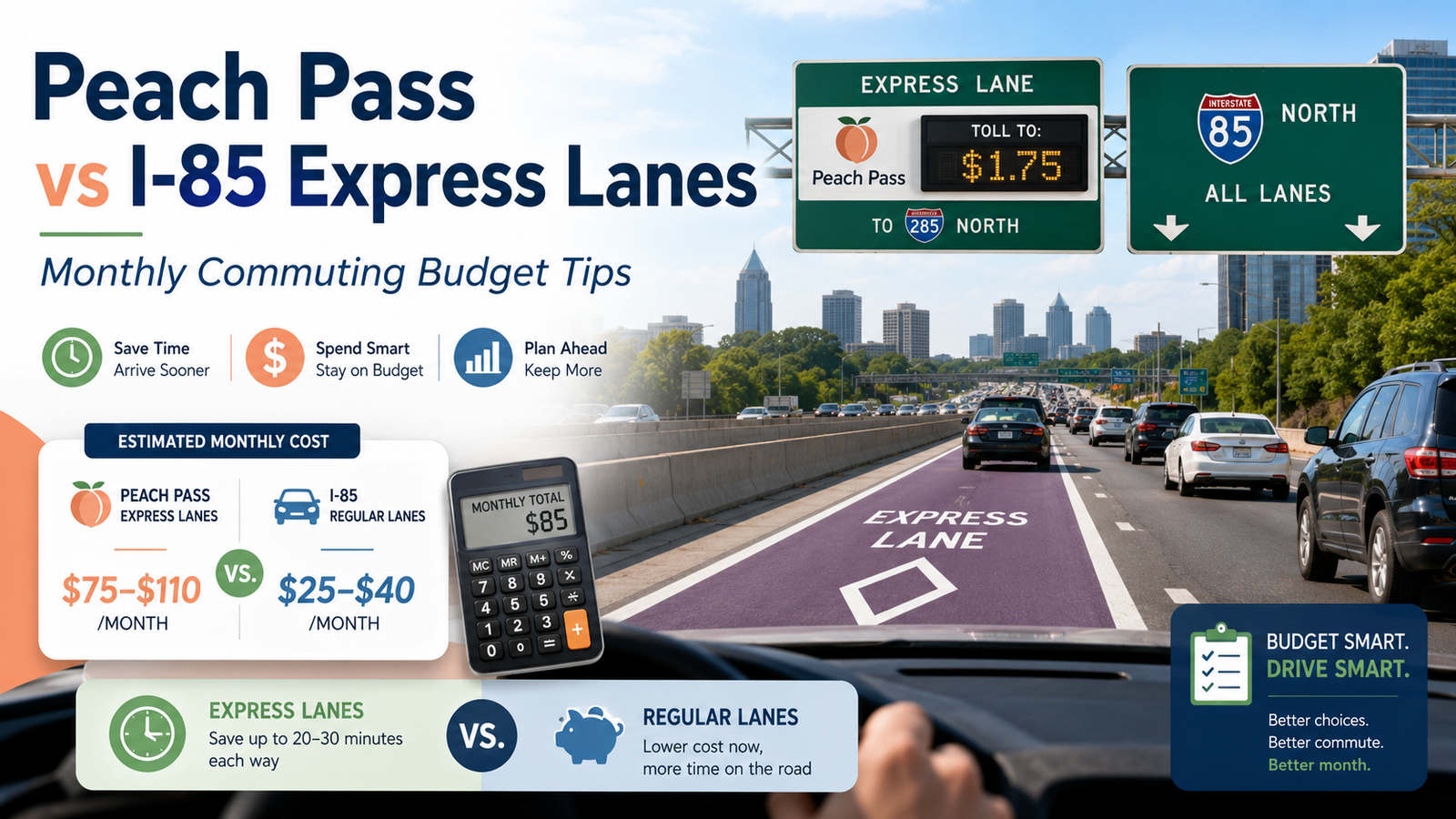 Peach Pass vs I-85 Express Lanes